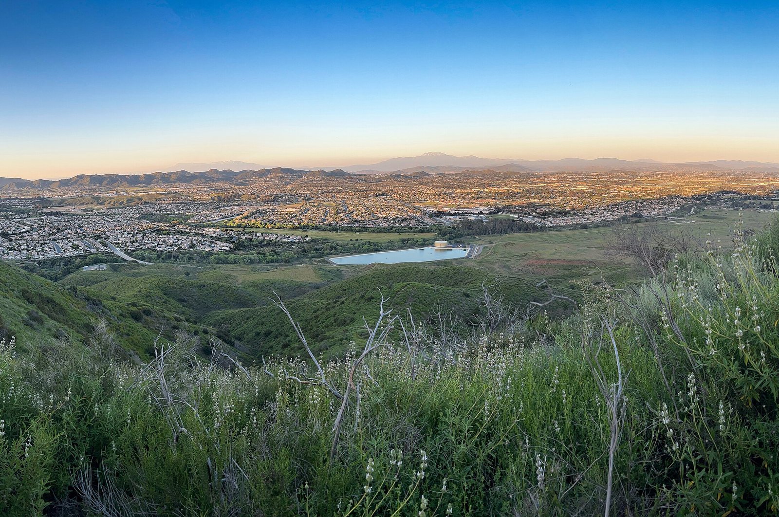 Murrieta from the Santa Ana Mountains at golden hour