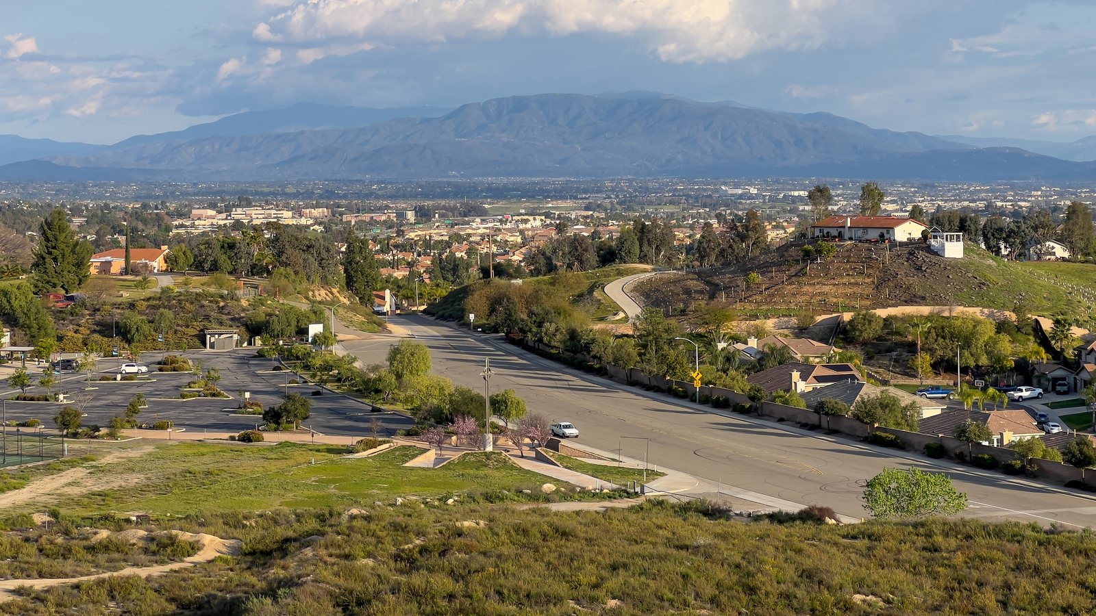 Palomar Mountain seen from Gateway Hill in Murrieta